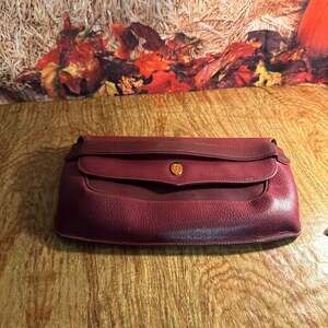 Vintage Cartier Must de Cartier Bordeaux Grained Leather Clutch Bag